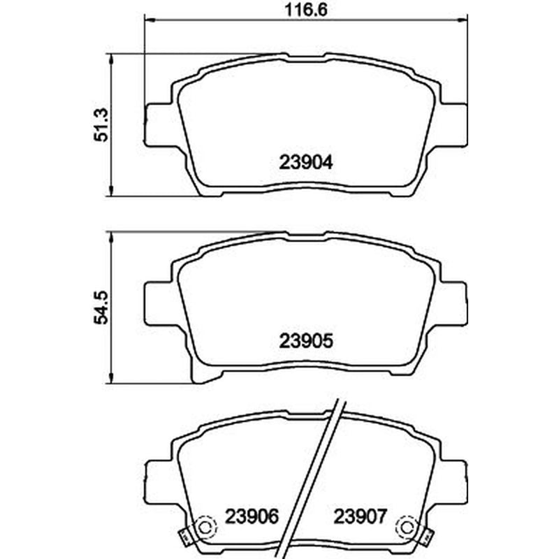 DON Front Brake Pad Set fits Toyota Opa 2000-2005 1.8 2.0