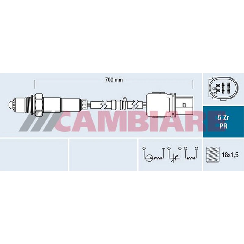 Cambiare O2 Lambda Oxygen Sensor before catalytic converter fits Audi A1
