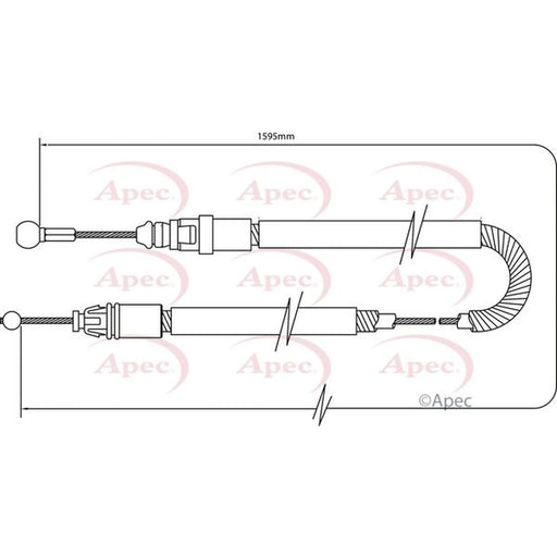 Apec Handbrake Cable Right Rear CAB1492