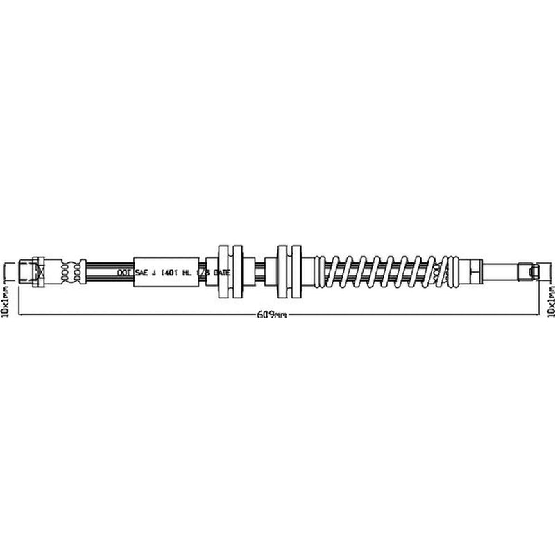 Juratek Brake Hydraulic Hose Line Right JBH1238