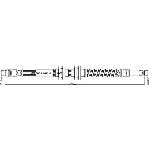 Abtex Brake Hydraulic Hose Line Front fits VW California T6 Camper 2015-2019 2.0