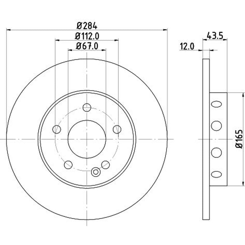 Mintex Front Brake Solid Discs & Pads fits Mercedes-Benz C-Class 1993-2000