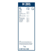 Bosch Conventional Wiper Blade 280mm — H281 fits Hyundai Accent IV 2010-2018 1.4