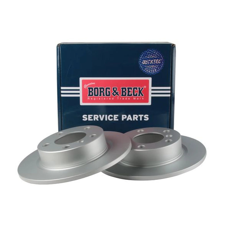 Borg & Beck 2 x Solid Rear Brake Discs BBD5408-x2