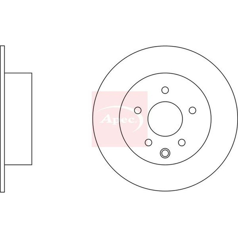 Apec Front Vented & Rear Vented Brake Discs & Pads fits Nissan Tiida 2013 on 1.6