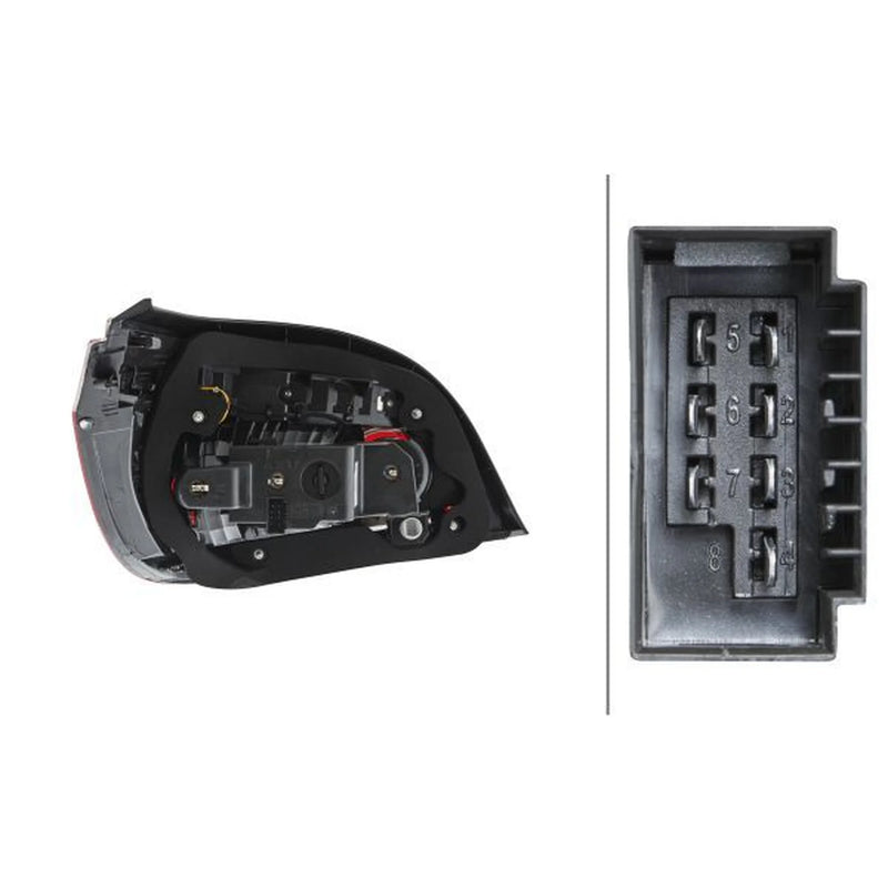 Hella Tail Light / Lamp W16W Right fits BMW 5 2002-2010