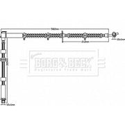 Borg & Beck Brake Hydraulic Hose Line Front Right BBH8017