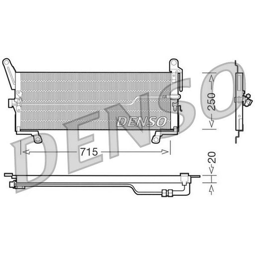 Denso Air Conditioning Condenser fits Fiat Punto 1994-2000 1.7