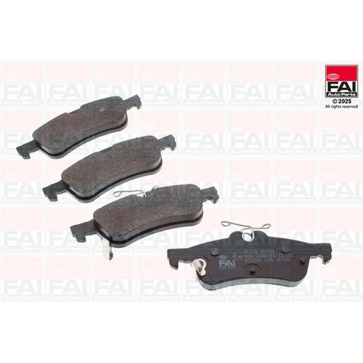 FAI Rear Brake Pad Set fits Honda Civic IX 2012-2016 1.4 1.6 1.8 2.0 2.2