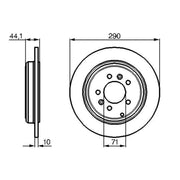 Bosch 2 x Solid Brake Discs fits Peugeot 605 1989-1999 2.0 2.1 2.5 3.0
