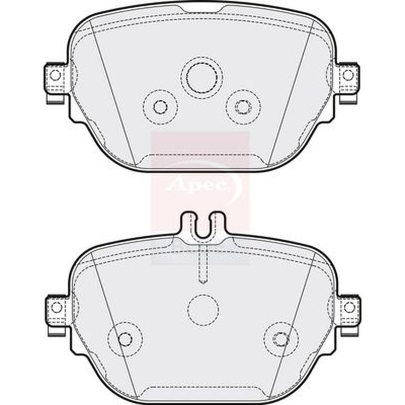 Apec Rear Brake Pad Set fits Mercedes-Benz Cls 2017-2018 257.359 257.361