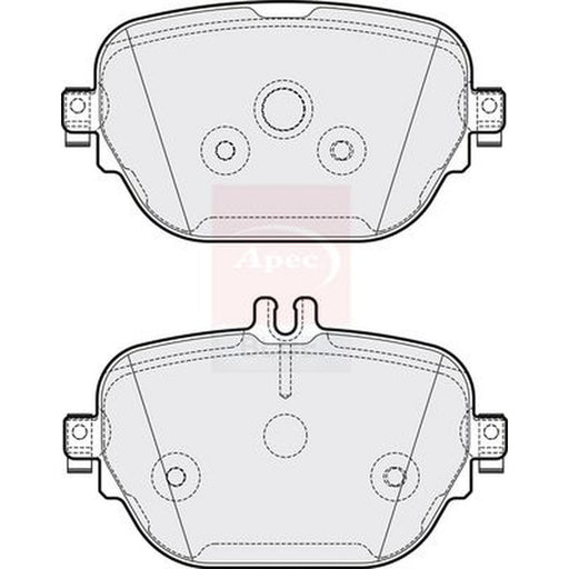 Apec Rear Brake Pad Set fits Mercedes-Benz Cls 2017-2018 257.359 257.361