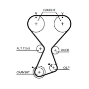 Gates Timing Belt Kit with Rollers fits Hyundai H-1 / Starex Bus 2001-2004 2.4