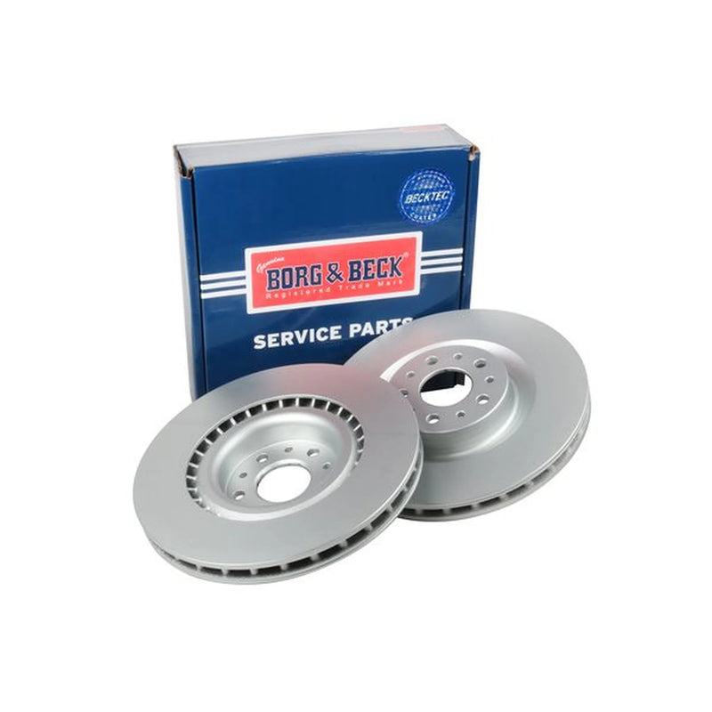 Borg & Beck Front Brake Vented Discs & Pads fits Fiat 500L 2013-2014 1.4 1.6