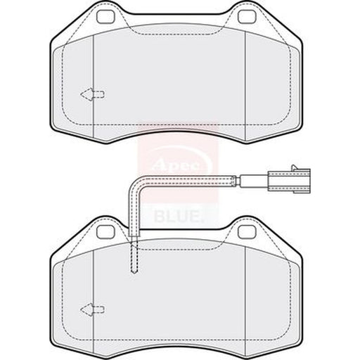 Apec Front Brake Pad Set fits Abarth 500 / 595 / 695 2008 on 1.4