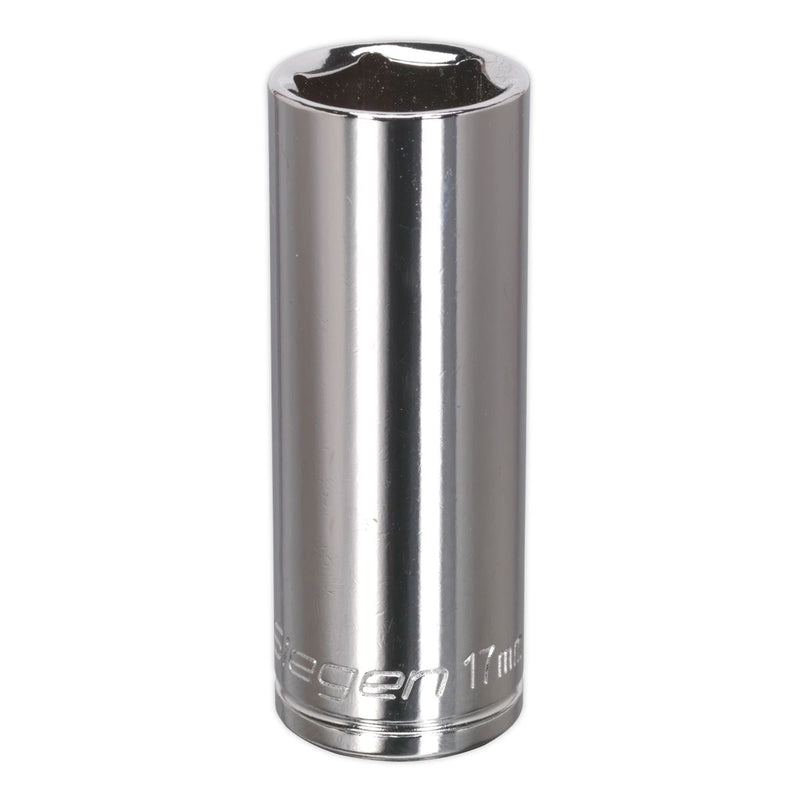 Seigen by Sealey WallDrive Socket 17mm Deep 3/8"Sq Drive S0595 Seigen by Sealey  - Dynamic Drive