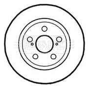 Borg & Beck 2 x Solid Brake Discs fits Toyota Urban Cruiser 2009-2016 1.33 1.4