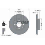 Textar 2 x Internally Vented Brake Discs 92060700