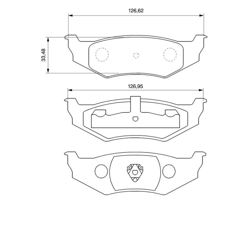 Bosch Front & Rear Pads fits Chrysler Sebring 2001-2007 2.0 2.4 2.7