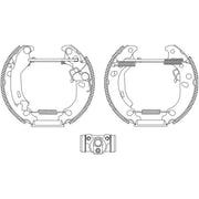 Mintex Brake Shoe Set Axle Kit fits Fiat Panda 2003 on 1.1 1.2 1.3
