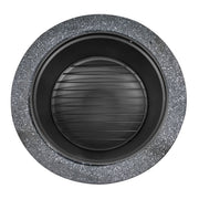 Dellonda Round MgO Fire Pit with BBQ Grill Ø75cm Safety Mesh Screen - Dark Grey Dellonda - Dynamic Drive