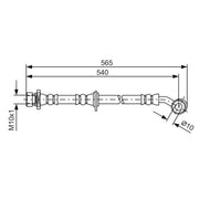 Bosch Brake Hydraulic Hose Line Front Left fits Honda Civic VIII 2005-2012