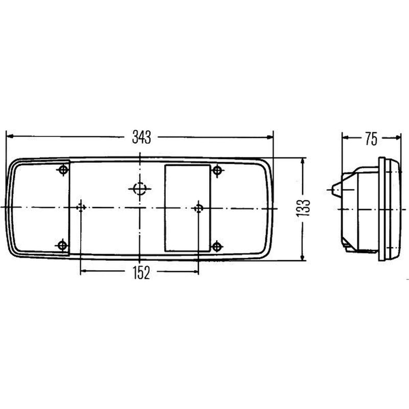 Hella Tail Light / Lamp R10W Left fits Man F9 1983-1986 15.192
