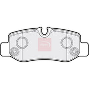 Apec Rear Brake Pad Set fits Mercedes-Benz Eqv 2020 on 447.813 447.815