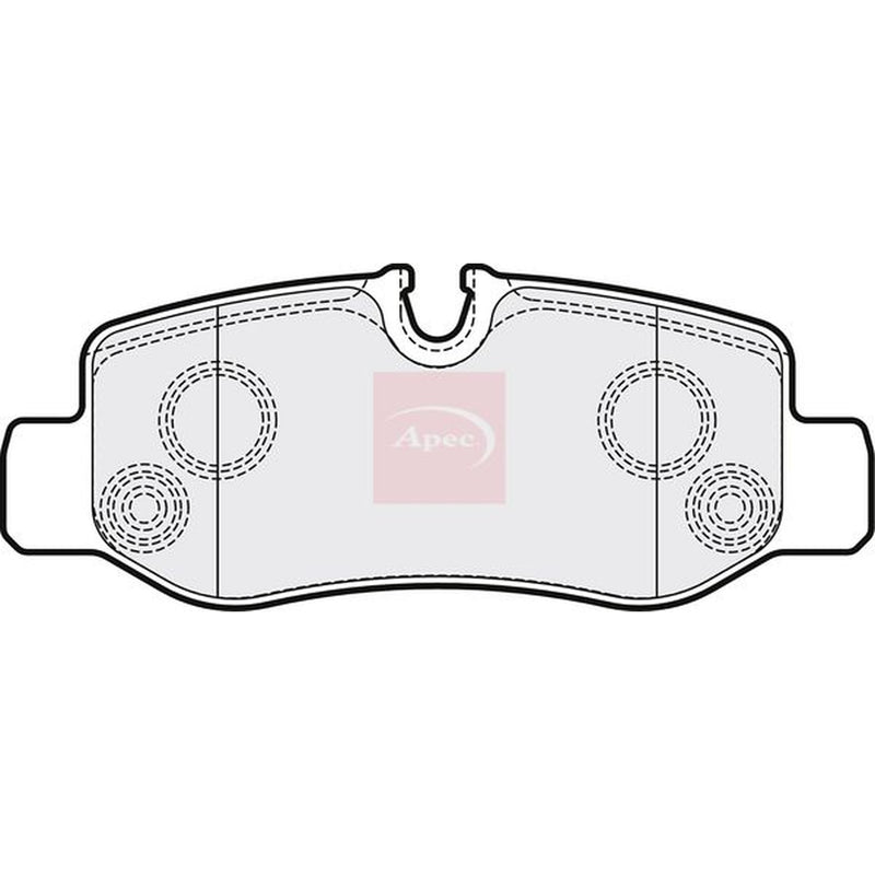 Apec Rear Brake Pad Set fits Mercedes-Benz Eqv 2020 on 447.813 447.815