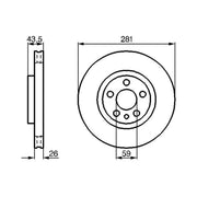 Bosch Front Brake Vented Discs & Pads fits Fiat Ulysse 1994-2002 1.9 2.0