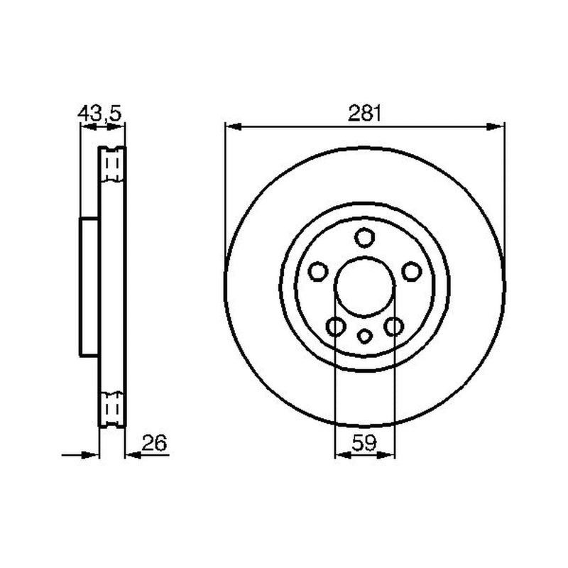 Bosch Front Brake Vented Discs & Pads fits Fiat Ulysse 1994-2002 1.9 2.0