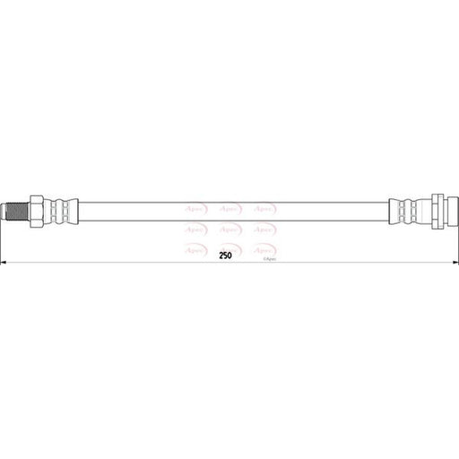 Apec Brake Hydraulic Hose Line Rear fits Ford Transit 2006-2014 2.2 2.3 2.4