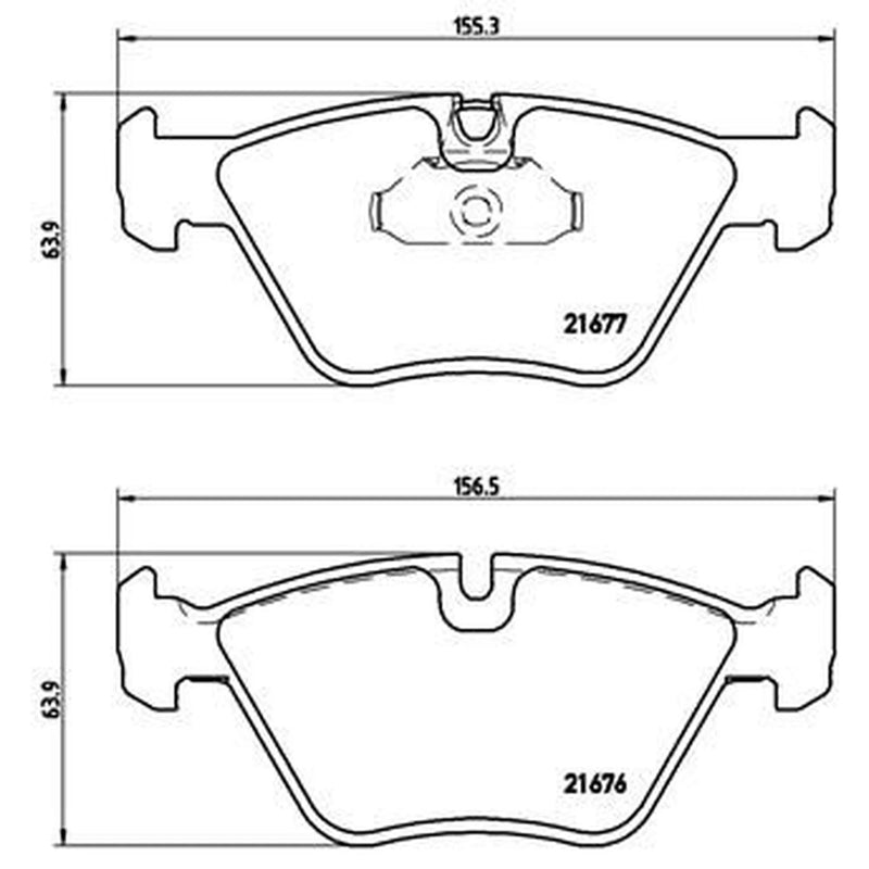Brembo 4 x Front Brake Pad Set fits BMW 5 1995-2003