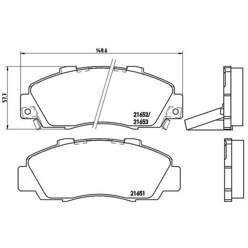 Brembo Front Brake Discs & Pads fits Honda Civic VI 1998-2001 1.6