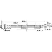 Borg & Beck Brake Hydraulic Hose Line Front Right BBH6750
