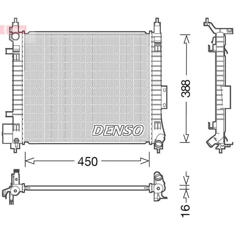 Denso Engine Radiator fits Nissan Note 2012 on 1.2