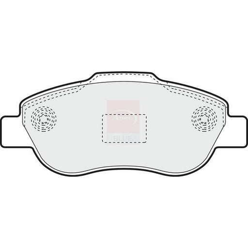 Apec Front Brake Pad Set fits Fiat Panda 2003-2004 1.2 1.3