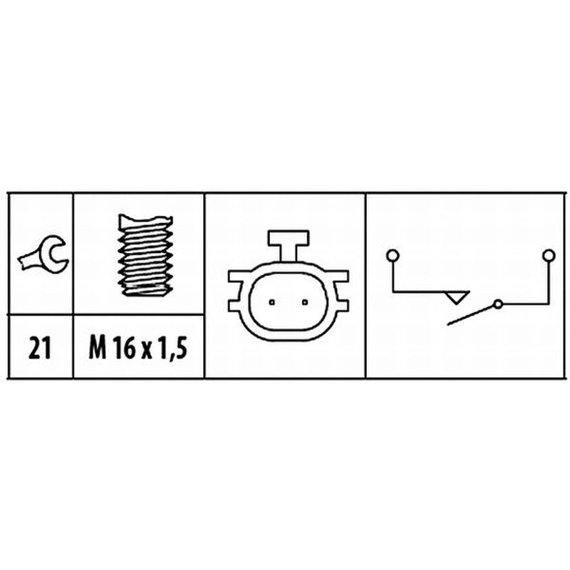 Hella Reverse Light Switch Connectors fits Ford Maverick 2001 on 2.0