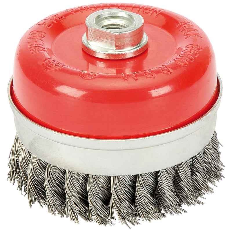 Draper Steel Twist-Knot Wire Cup Brush, 100mm, M14 41450 Draper - Dynamic Drive