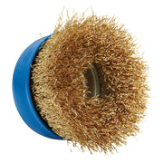 Draper Brassed Steel Crimped Wire Cup Brush, 75mm, M14 41444 Draper - Dynamic Drive