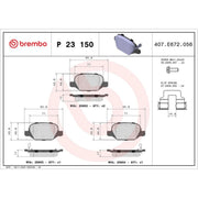 Brembo Front & Rear Pads fits Fiat 500L 2012-2018 0.9 1.3 1.4 1.6