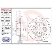Brembo Xtra 2 x Perforated/Vented Brake Discs fits BMW X3 2003-2011 2.0 2.5 3.0