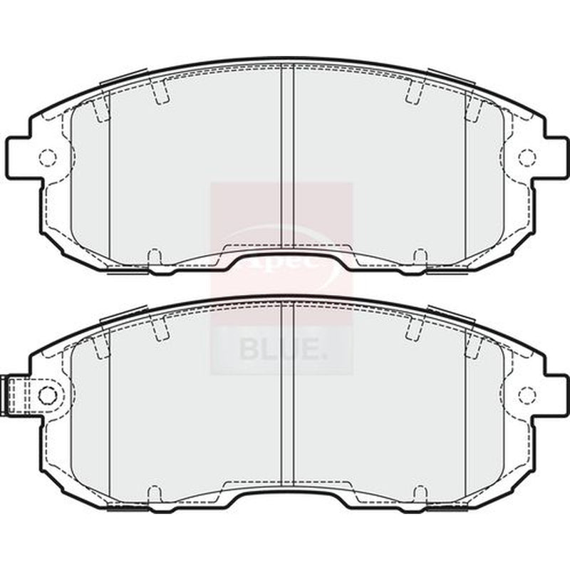 Apec Front Brake Pad Set fits Fiat Sedici 2006-2014 1.6 1.9 2.0