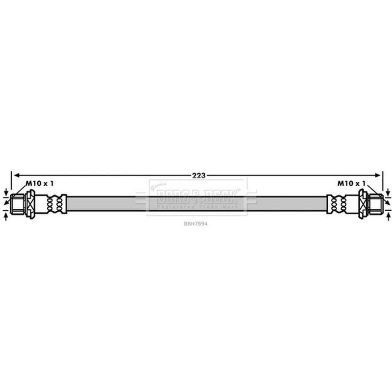 Borg & Beck Brake Hydraulic Hose Line inner BBH7894