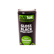 2x Autotek Professional Gloss Black 500ml Spray Paint High Coverage Autotek - Dynamic Drive
