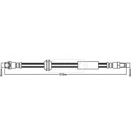 Borg & Beck Brake Hydraulic Hose Line Front Right BBH8650