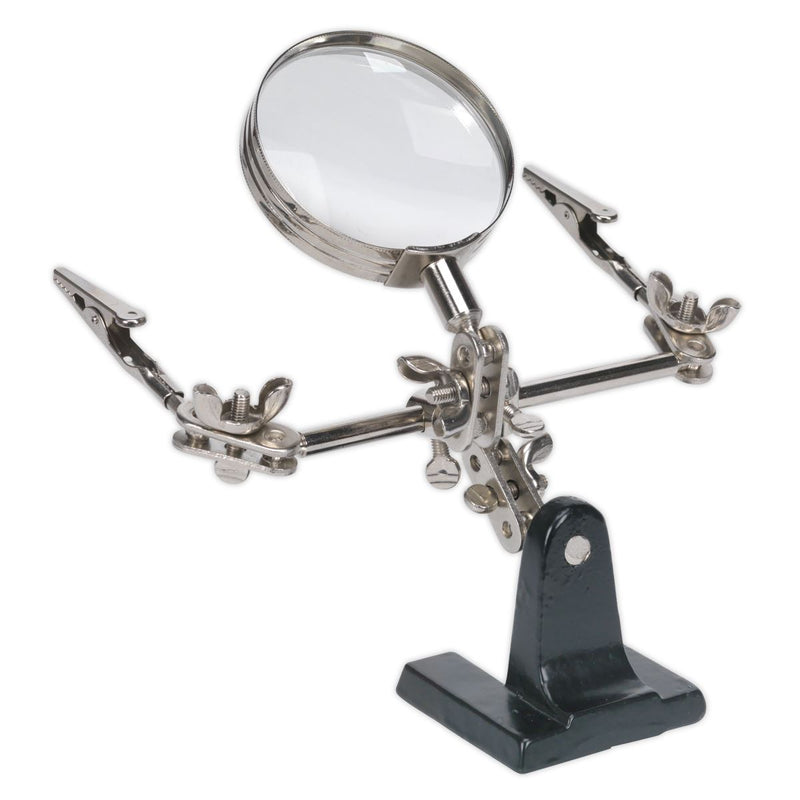Sealey Mini Robot Soldering Stand with Magnifier SD150 Sealey - Dynamic Drive