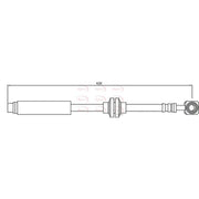 Apec Brake Hydraulic Hose Line Front fits Chevrolet Cruze 2009 on 1.6