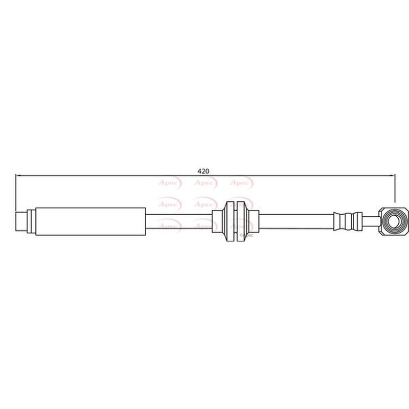 Apec Brake Hydraulic Hose Line Front fits Chevrolet Cruze 2009 on 1.6