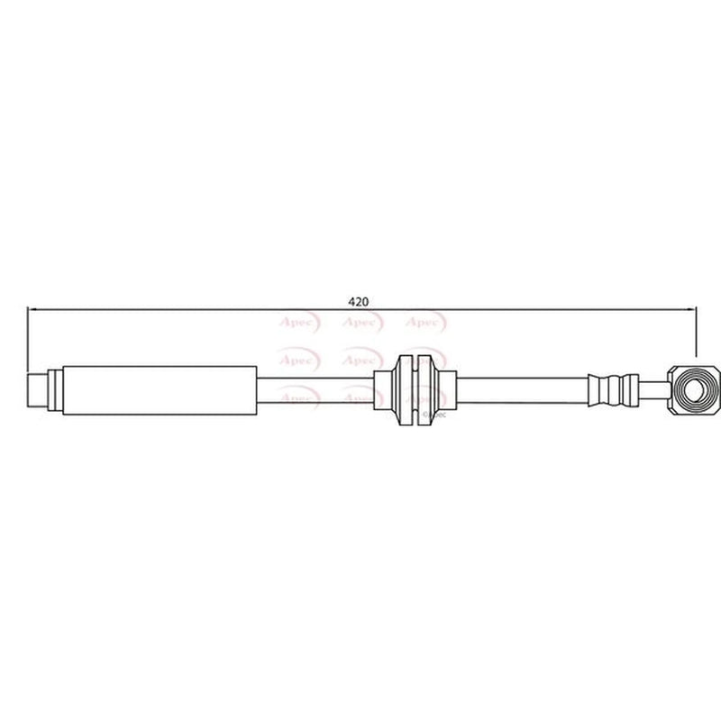Apec Brake Hydraulic Hose Line Front HOS4151